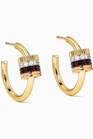 Boucheron Quatre Classic Tube Diamond Hoop Earrings