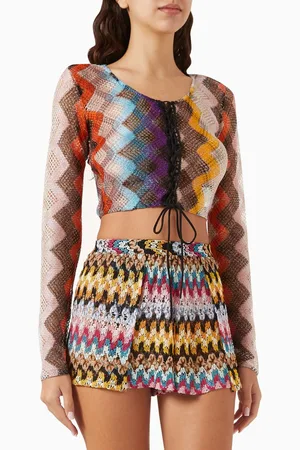 Missoni Lace-front Knit Crop Top