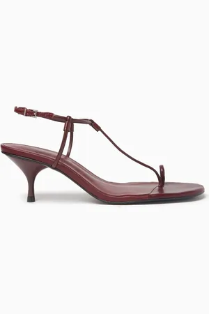 Schutz Elsha 55 Kitten Sandals in Leather