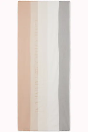 Emporio Armani Two-tone Logo Scarf in Cotton-blend
