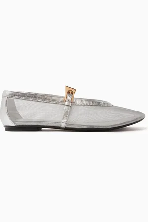 Schutz Mary Jane Ballerina Flats in Mesh