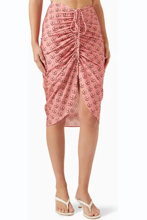 Adriana Degreas Vintage Lily Frilled Midi Skirt