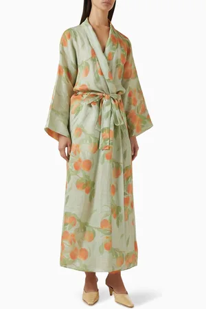 Bernadette Peignoir Robe Dress in Linen