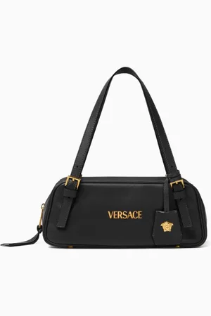 VERSACE Tag Bowling Bag in Nappa Leather