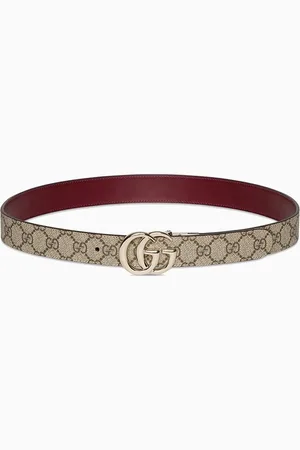 Gucci GG Marmont Reversible Belt in Canvas & Leather