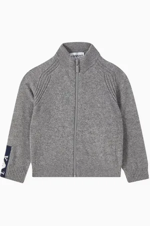 Emporio Armani EA Zip Cardigan in Knit