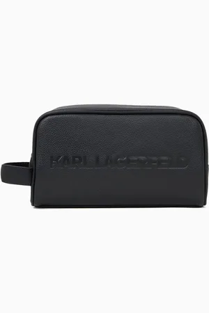 Karl Lagerfeld K/Essential Wash Bag in Leather