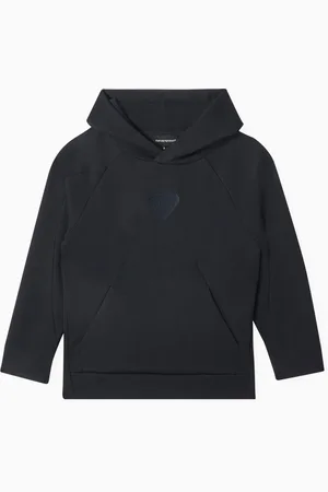 Emporio Armani Macro Eagle Logo Hoodie in Jersey