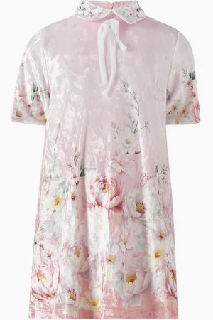 Eirene Floral-print Dress in Velvet