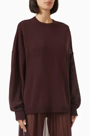 The Frankie Shop Basel Knit Sweater in Cotton Blend