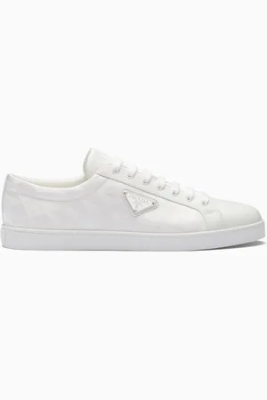 Prada Logo Sneakers in Leather & Re-nylon