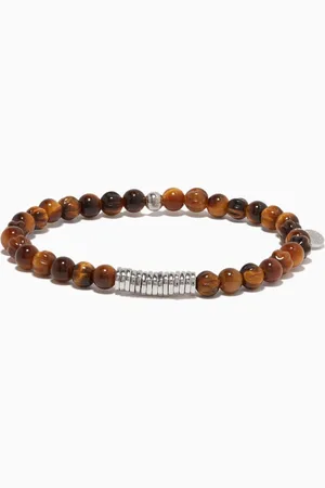 Tateossian Tiger Eye Disc Bracelet
