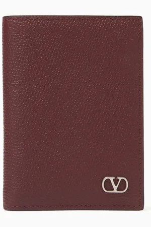 VALENTINO GARAVANI VLOGO Signature Card Holder in Grained Calfskin