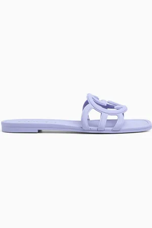 Gucci Interlocking G Slide Sandals in Rubber
