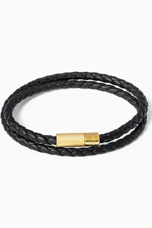 Tateossian Wrap Braided Bracelet in Leather