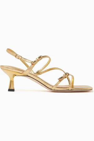 Sandro Juddy 65 Sandals in Metallic Leather