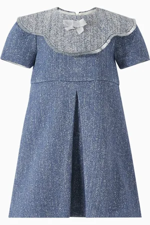 Eirene Short-sleeved Dress in Denim
