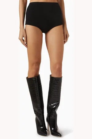 The Frankie Shop Alissa Knit Briefs in Viscose Blend
