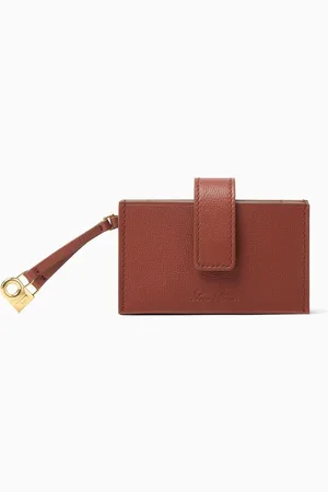 Loro Piana Extra 5 Gusset Card Holder in Grained Calfskin