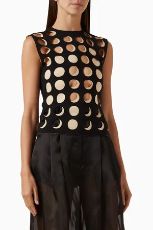 A.W.A.K.E. MODE Layered-holes Top