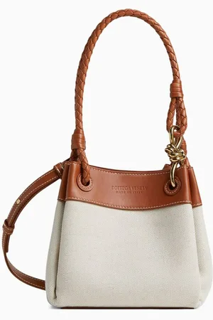 Bottega Veneta Small Parachute Shoulder Bag in Canvas & Leather