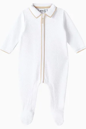 HUGO BOSS Collared Sleepsuit in Cotton