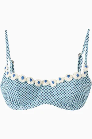Frankies Bikinis Cola Crochet-trim Bikini Top