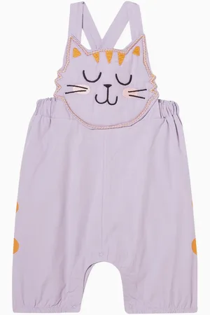 Stella McCartney Cat-print Romper in Organic Cotton-poplin