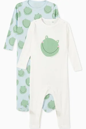 Stella McCartney Frog-print Sleepsuit in Cotton, Set of 2