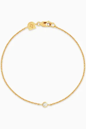 Astrid & Miyu Essential Crystal Charm Bracelet in 18kt -plated Silver