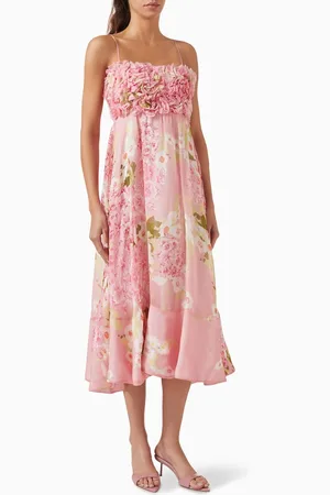 by Ti Mo Ruffle Floral-print Dress in Organza