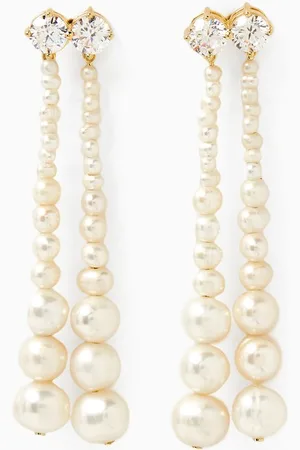 COMPLETEDWORKS Pearl Drop Earrings in 18kt Gold Vermeil