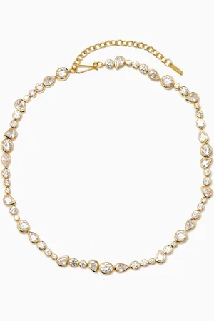 COMPLETEDWORKS A Few Good Anti-Heroes Crystal Choker Necklace in 14kt Gold Vermeil