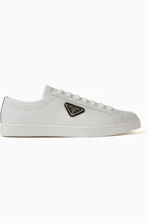 Prada Logo Sneakers in Brushed Leather