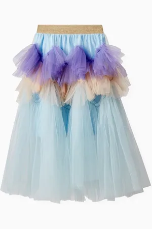 RASPBERRY PLUM Jade Ruffle Skirt in Polyester