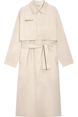 The Pangaia Womens Organic Cotton Trench Coat—sand