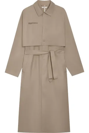 The Pangaia Womens Organic Cotton Trench Coat—taupe