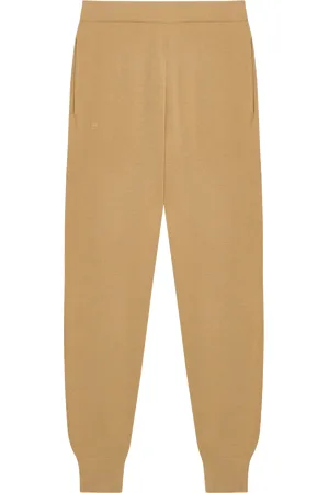 The Pangaia Womens Regenerative Merino Wool Track Pants—camel