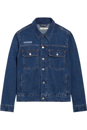 The Pangaia Womens Nettle Denim Jacket—mid wash