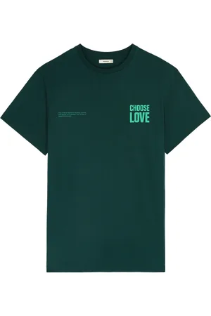 The Pangaia Womens Choose Love Midweight T-Shirt—foliage