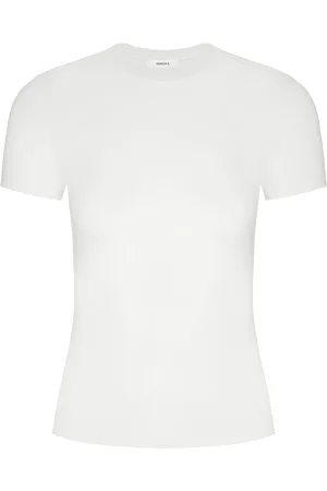 The Pangaia Womens 365 Cotton-Stretch T-shirt—off