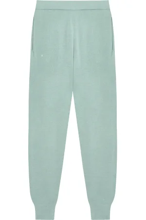The Pangaia Womens Regenerative Merino Wool Track Pants—eucalyptus