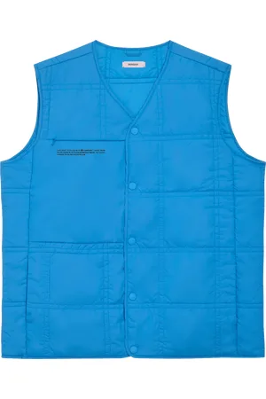 The Pangaia Womens Flower-Warmth Quilted Gilet—cerulean