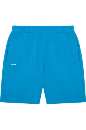 The Pangaia Mens 365 Midweight Mid Length shorts—geyser