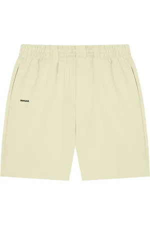 The Pangaia Mens DNA Double Jersey Panelled Shorts—maitake beige