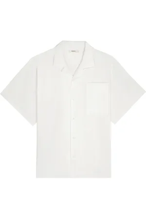 The Pangaia Mens DNA Aloe Linen Camp Collar Shirt—off