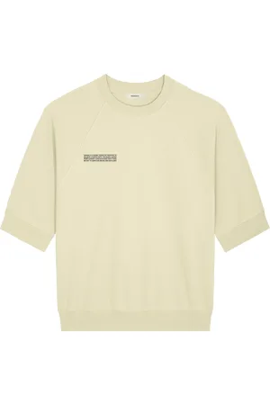 The Pangaia Mens DNA Double Jersey Short Sleeve Top—maitake beige