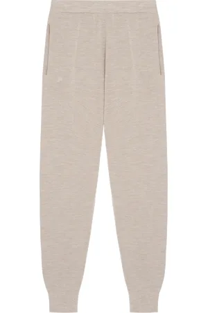 The Pangaia Womens DNA Regenerative Merino Wool Track Pants—stone marl