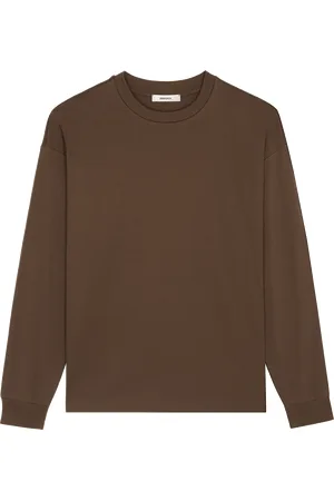 The Pangaia Womens DNA Long Sleeve T-Shirt—cacoa brown