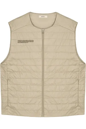 The Pangaia Womens Flower-Warmth Lite Gilet—Wheat Beige